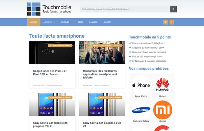 Aperçu de Touchmobile