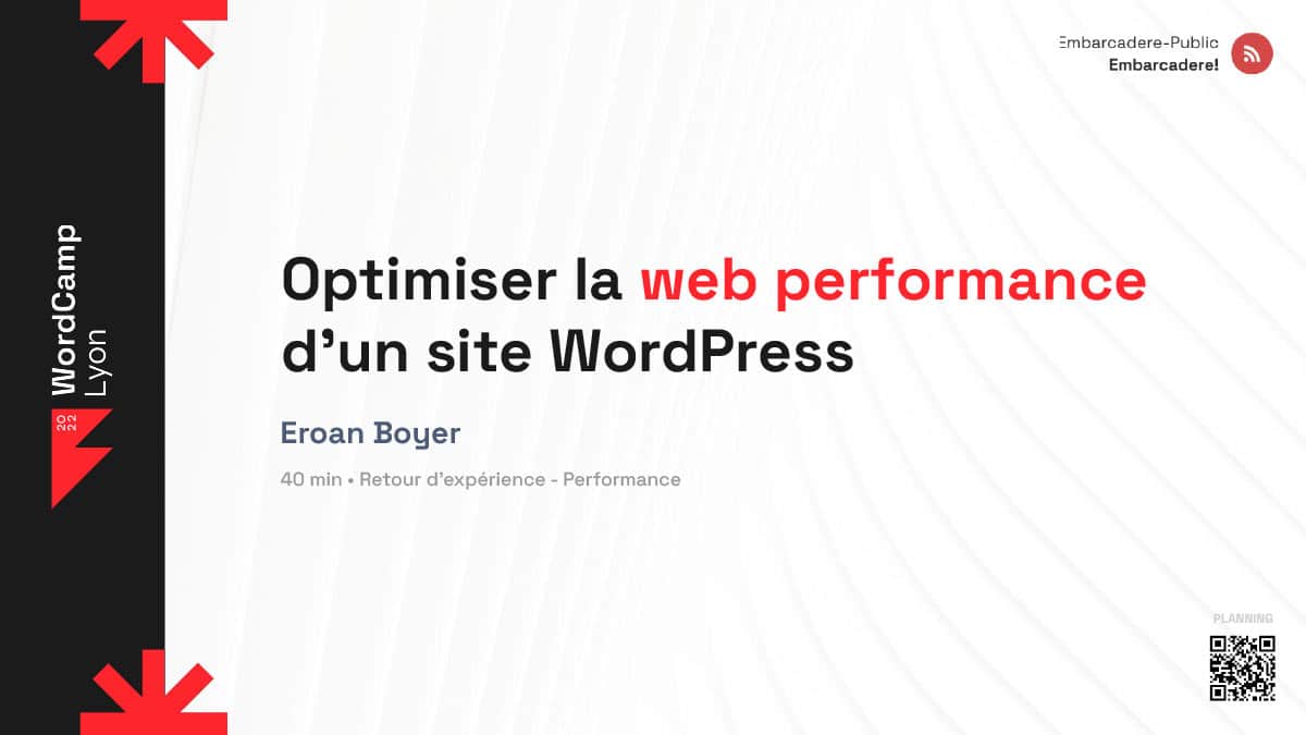 Optimiser la web performance d'un site WordPress : ma conférenc au WordCamp Lyon 2022